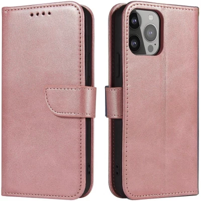 Fourre Samsung Galaxy S25 - Flip cuir avec rabat magn&eacute;tique - Rose