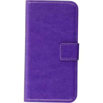 Fourre iPhone 5/5s / SE (2016) - Premium Flip cuir lisse porte-cartes - Violet