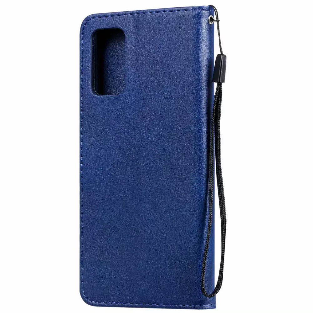 Fourre Samsung Galaxy A52 - Premium Flip cuir lisse porte-cartes - Bleu foncé