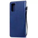 Fourre Samsung Galaxy A52 - Premium Flip cuir lisse porte-cartes - Bleu foncé