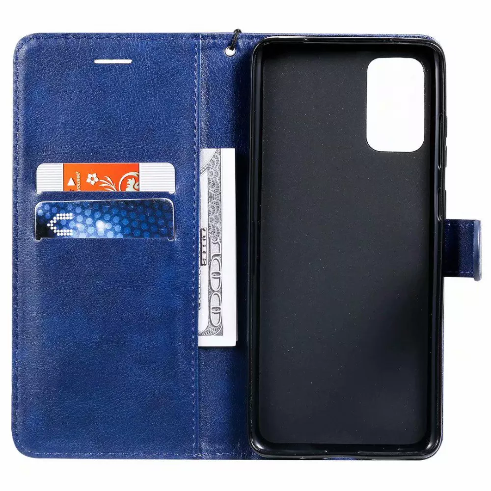 Fourre Samsung Galaxy A52 - Premium Flip cuir lisse porte-cartes - Bleu foncé