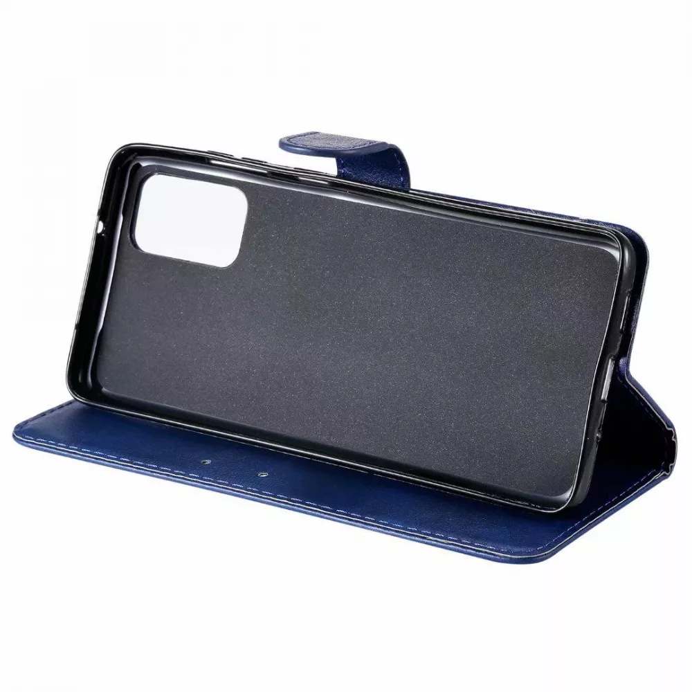 Fourre Samsung Galaxy A52 - Premium Flip cuir lisse porte-cartes - Bleu foncé