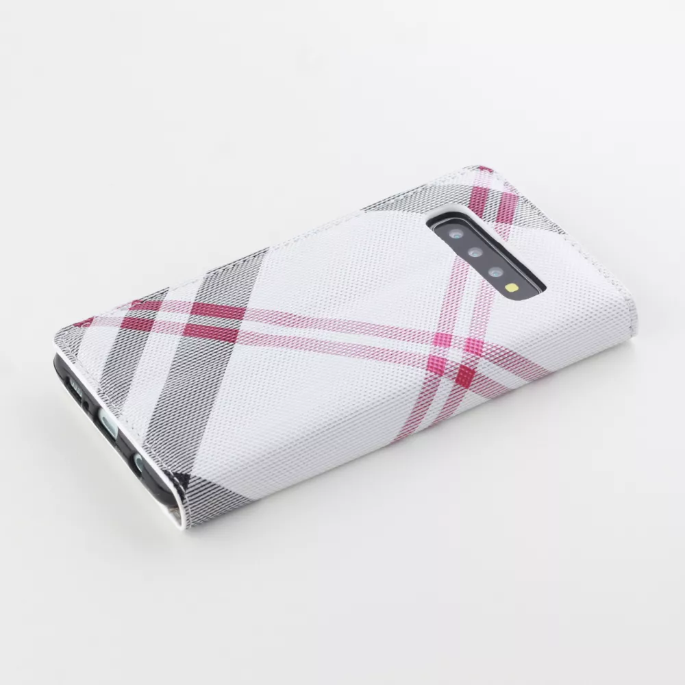 Fourre Samsung Galaxy S10 - Flip Lines - Blanc