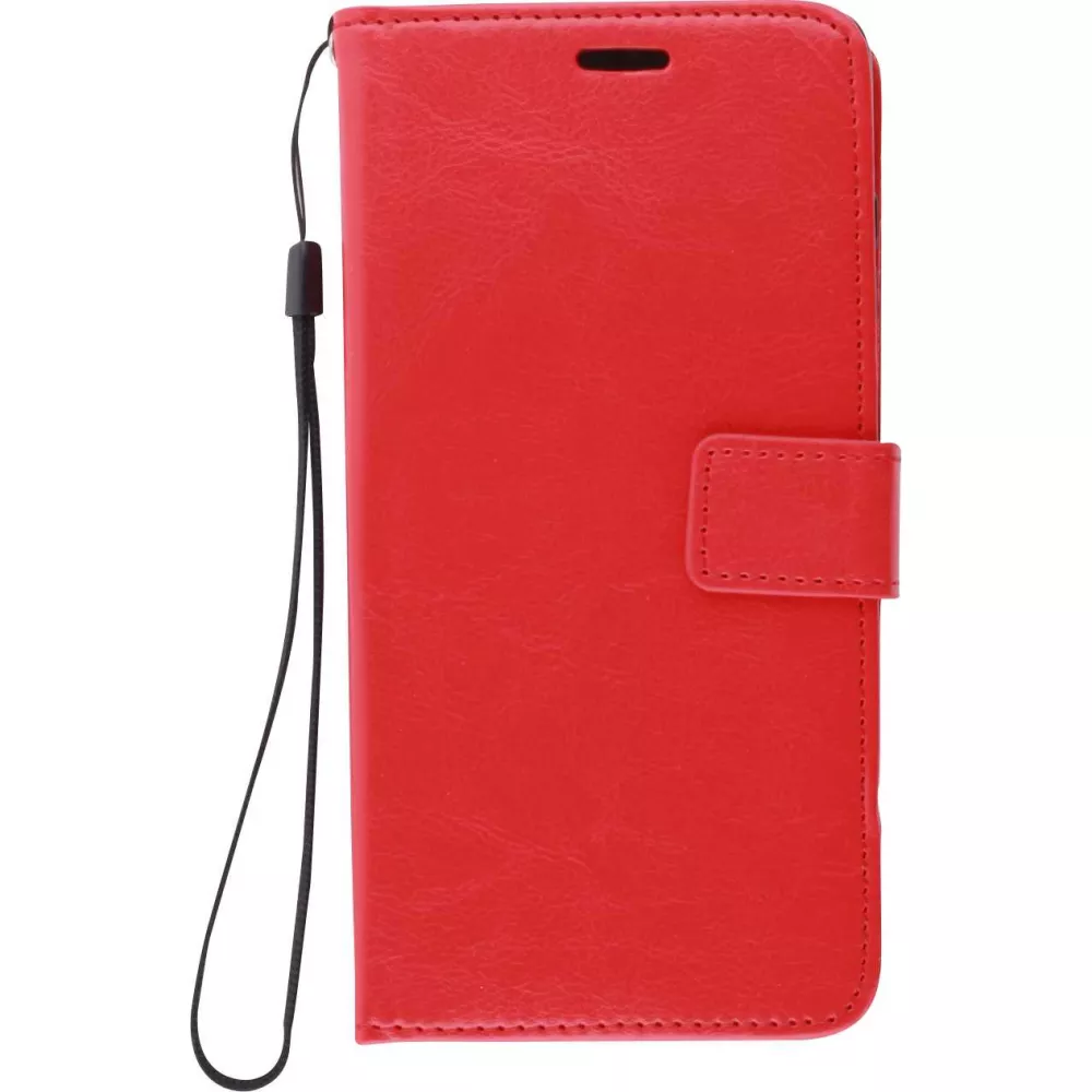 Fourre Samsung Galaxy A52 - Premium Flip cuir lisse porte-cartes - Rouge