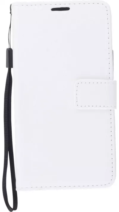 Fourre Samsung Galaxy S26+ - Premium Flip cuir lisse porte-cartes - Blanc