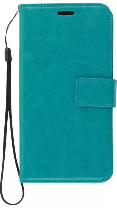 Fourre Samsung Galaxy A13 4G - Premium Flip cuir lisse porte-cartes - Turquoise