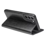 Fourre Samsung Galaxy S22 - Flip Qialino cuir véritable - Noir
