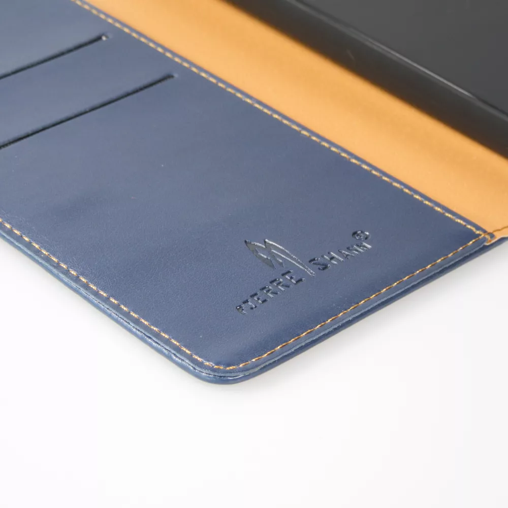 Fourre Samsung Galaxy S23 Ultra - Flip Shierre Shann cuir véritable - Bleu