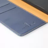 Fourre Samsung Galaxy S23 Ultra - Flip Shierre Shann cuir véritable - Bleu