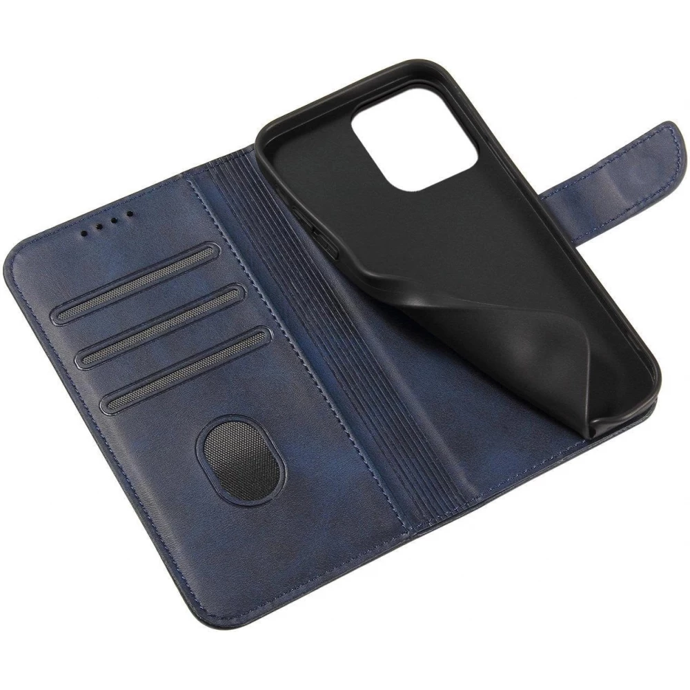Galaxy S25 Case H&uuml;lle - Magnetischer Klapp-Lederh&uuml;lle - Dunkelblau