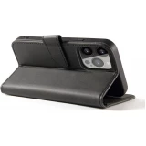 Galaxy S25 Case H&uuml;lle - Leder Flip Case mit Magnetverschluss - Schwarz