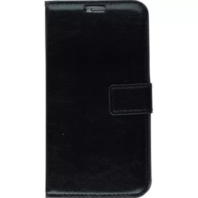 Fourre Samsung Galaxy S7 - Premium Flip cuir lisse porte-cartes - Noir