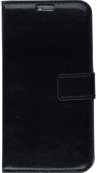 Fourre Samsung Galaxy S7 - Premium Flip cuir lisse porte-cartes - Noir