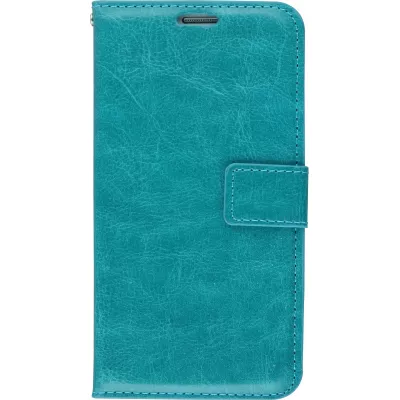 Fourre Samsung Galaxy S7 - Premium Flip cuir lisse porte-cartes - Turquoise