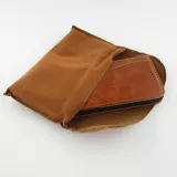 Fourre iPhone 15 Pro - Flip Fierre Shann cuir véritable - Brun