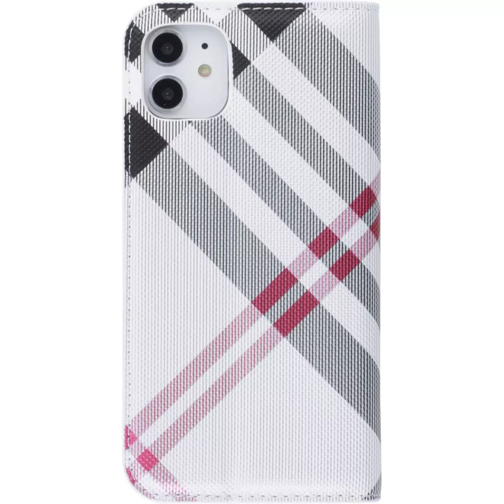 Fourre iPhone 12 / 12 Pro - Flip Lines - Blanc