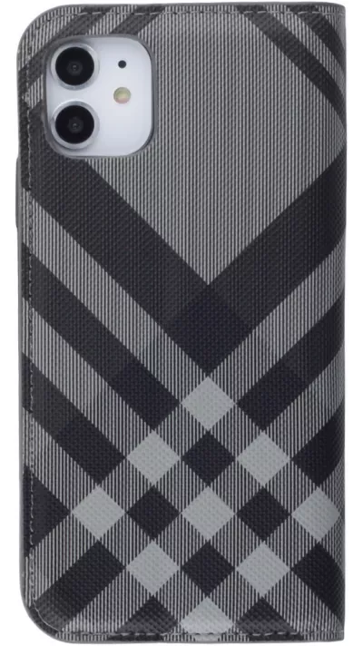 Fourre iPhone 12 / 12 Pro - Flip Lines - Gris