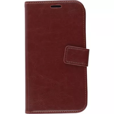 Fourre iPhone 11 - Premium Flip cuir lisse porte-cartes - Brun