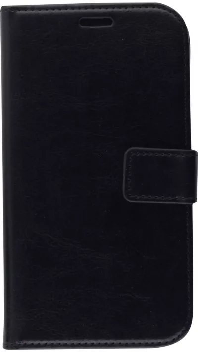 Fourre iPhone 13 mini - Premium Flip cuir lisse porte-cartes - Noir