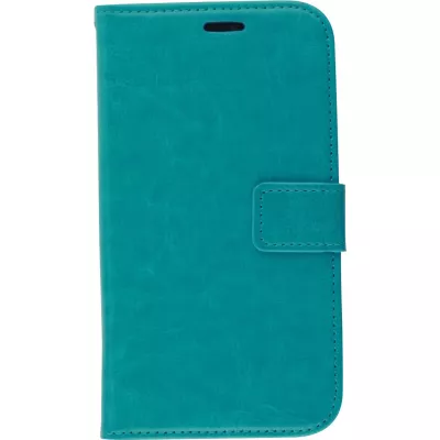 Hülle iPhone 12 / 12 Pro - Premium Flip Leder Tasche - Türkis