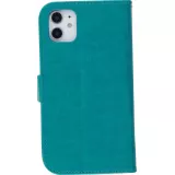 Fourre iPhone 13 mini - Premium Flip cuir lisse porte-cartes - Turquoise