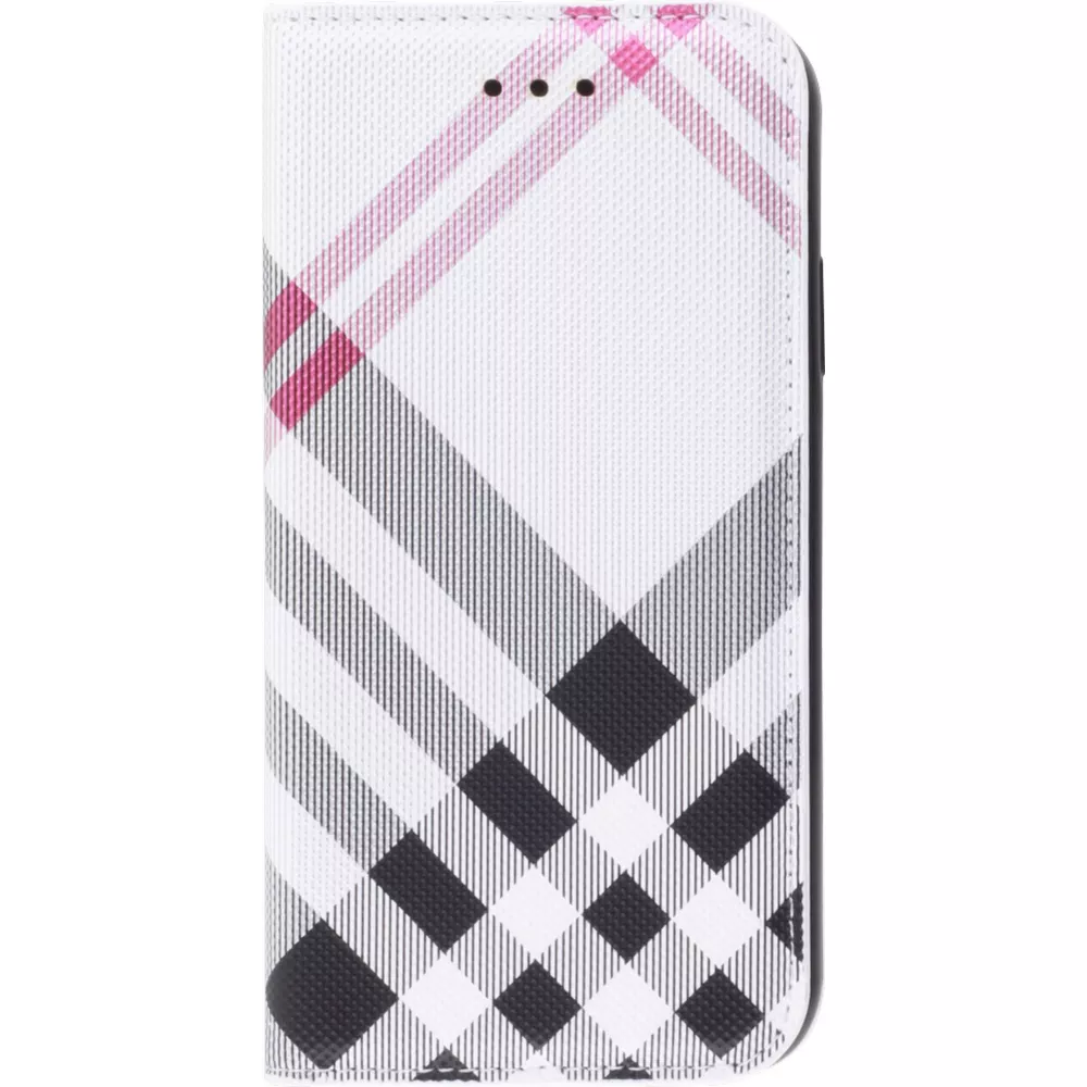 Hülle iPhone 13 mini - Flip Lines - Weiss