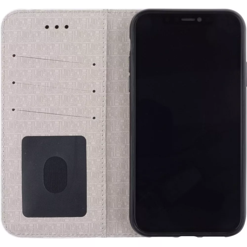 Hülle iPhone 13 mini - Flip Lines - Weiss