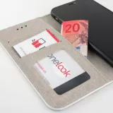 Hülle iPhone 13 mini - Flip Lines - Weiss