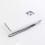 Fourre iPhone 15 - Premium Flip cuir lisse porte-cartes - Blanc