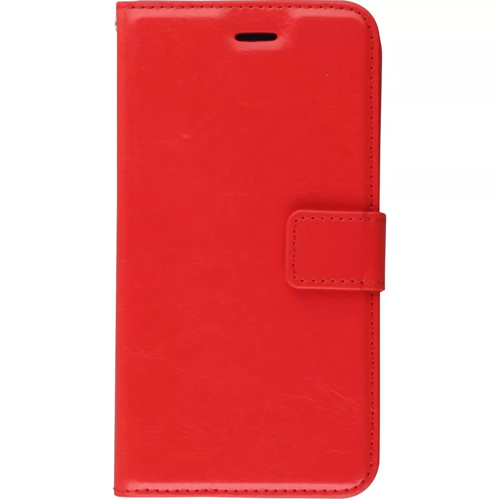 Hülle iPhone 15 Pro - Premium Flip Leder Tasche - Rot