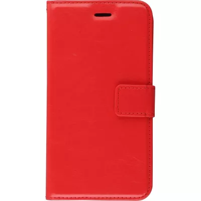Hülle iPhone 15 Pro - Premium Flip Leder Tasche - Rot
