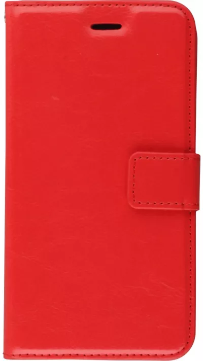 Fourre iPhone 14 Pro - Premium Flip cuir lisse porte-cartes - Rouge