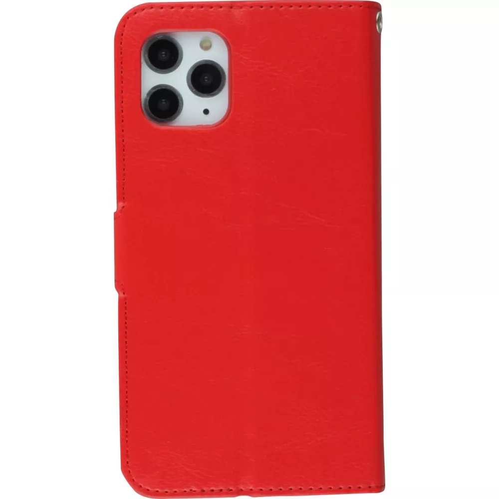 Hülle iPhone 15 Pro - Premium Flip Leder Tasche - Rot
