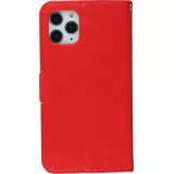 Hülle iPhone 15 Pro - Premium Flip Leder Tasche - Rot