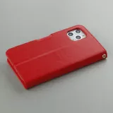 Hülle iPhone 15 Pro - Premium Flip Leder Tasche - Rot