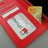Hülle iPhone 15 Pro - Premium Flip Leder Tasche - Rot