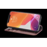 Fourre iPhone 12 / 12 Pro - Flip Qialino cuir véritable - Brun