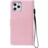 Fourre iPhone 12 / 12 Pro - Flip papillon Strass - Rose