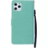 Fourre iPhone 12 / 12 Pro - Flip papillon Strass - Turquoise