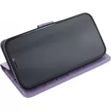 Fourre iPhone 12 / 12 Pro - Flip papillon Strass - Violet