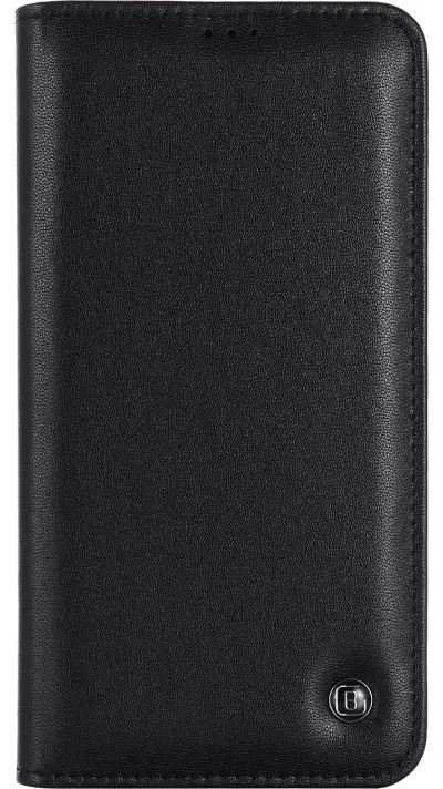 Fourre iPhone 12 / 12 Pro - GEBEi Kala séries luxe en cuir véritable, porte-cartes, support vidéo - Noir