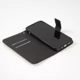 Fourre iPhone 12 / 12 Pro - Premium Flip Wallet caoutchouc motif oriental avec fermeture aimantée - Noir