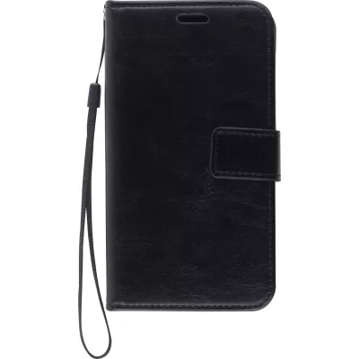 Fourre iPhone 13 Pro Max - Premium Flip cuir lisse porte-cartes - Noir