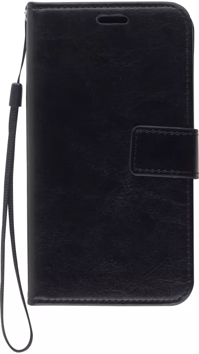Fourre iPhone 12 / 12 Pro - Premium Flip cuir lisse porte-cartes - Noir