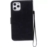 Fourre iPhone 12 / 12 Pro - Premium Flip cuir lisse porte-cartes - Noir