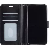Fourre iPhone 12 / 12 Pro - Premium Flip cuir lisse porte-cartes - Noir