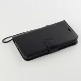 Fourre iPhone 12 / 12 Pro - Premium Flip cuir lisse porte-cartes - Noir