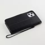 Fourre iPhone 12 / 12 Pro - Premium Flip cuir lisse porte-cartes - Noir