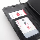Fourre iPhone 12 / 12 Pro - Premium Flip cuir lisse porte-cartes - Noir