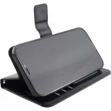 Fourre iPhone 12 / 12 Pro - Premium Flip cuir lisse porte-cartes - Noir